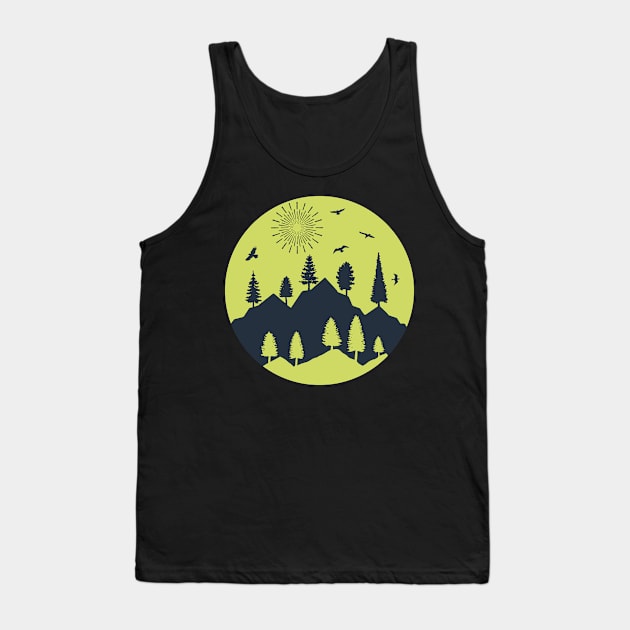 Sunny day in the mountains Tank Top by PallKris